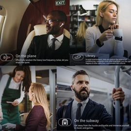UC-Express® In-Ear Bluetooth Kopfhörer kabellos mit Mikrofon für Xiaomi Earbuds Ohrhörer - Schwarz