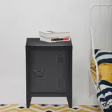 [en.casa] Nachtschrank Inari 30 x 40 x 57 cm Schwarz