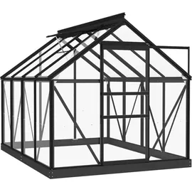 vidaXL Gewächshaus Aluminium Grau 1,03 m2