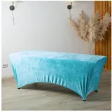 STM Company Massageliege Verlängerter Liegenbezug für Massagebett, Bezug, Spannbetttuch (für alle gängigen Kosmetikliegen, Massageliegen, Couches, aus Velour, ohne Matratze), 180x60 cm/ 190x70 cm grün 180x60 cm