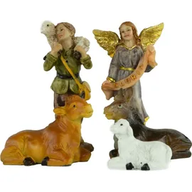 krippenursel Wundervolle Weihnachtskrippe Kainsbach inkl. 12-tlg. Krippenfiguren Set K 650-9, Maße: ca. 58 x 25 x 25 cm - Braun