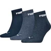 Puma 3P UNISEX CUSHIONED QUARTER Sock blau Gr. 39/42