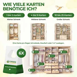 green guardia Schlupfwespen gegen Kleidermotten Mottenfalle 3 Karten