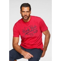 MAN'S WORLD T-Shirt, mit Brustprint, Gr. 4XL (68/70), rot, , 85415633-4XL
