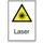 Betriebsausstattung24 Warn-Kombischild Laser 13,1 x 18,5 cm