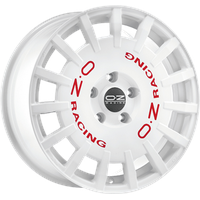 OZ Rally Racing, 8x17 ET35 5x98 58,1, race white mit roter Schrift
