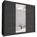 Sofnet Schwebetürenschrank, schwarz