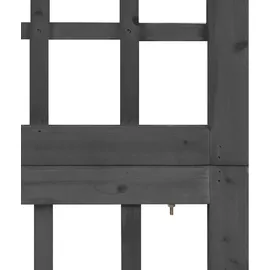 vidaXL Spalier/paravent 6-teilig Massivholz Tanne Schwarz 242,5x180 cm