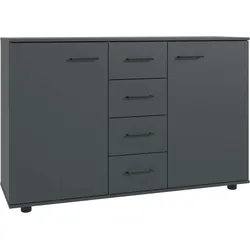 Kombikommode »Taiga«, obere Schublade in Absatzfarbe oder uni weiß, Graphit, , 74205321-0 B/H/T: 130 cm x 83 cm x 41 cm