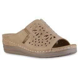 Damen Komfort Sandalen in Hellbraun