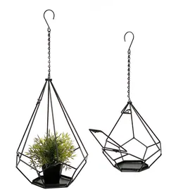 DanDiBo Ambiente Blumenampel 64 x 82 cm Schwarz