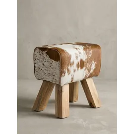 KADIMA DESIGN Ziegenfell-Sitzhocker Haarleder 40 x 47 x 30 cm Braun