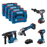 Bosch Professional 18V Profi Set (GSR+GDX+GWS+GBH) (0615990N32)