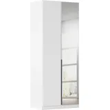 OTTO home Drehtürenschrank AGORDO 91 x 210 x 54 cm Beige/Weiß