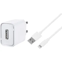 Vivanco USB-Ladegerät für zu Hause USB-A-Stecker auf Lightning-Stecker