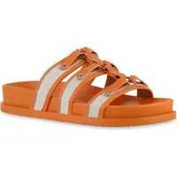 Stiefelparadies Damen Pantoletten in Orange,