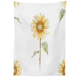 ABAKUHAUS Tischdecke Sonnenblume 140 x 240 cm Gelb Grün