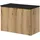 [en.casa] Waschbeckenunterschrank Skelbolu 80 x 60 x 40 cm Eicheoptik/Schwarz