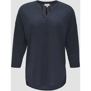 S.Oliver - Blusenshirt aus fließendem Modalmix, Damen, blau, 46