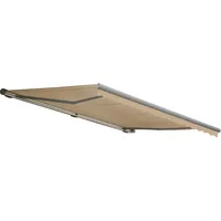 Mendler Elektrische Kassetten-Markise T124, Vollkassette Volant 5x3m ~ Polyester