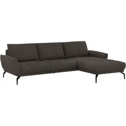 Ecksofa EXXPO - SOFA FASHION "NICEA erstklassiger Sitzkomfort", braun, B:264cm H:87cm T:171cm, Sofas, In hochwertiger Verarbeitung und ergonomische Sitzposition