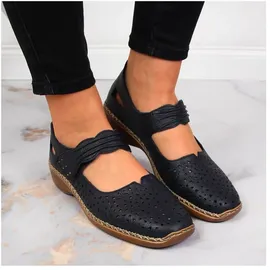 Rieker Damen 41399 Geschlossene Ballerinas, blau 40