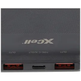 XCell Powerbank X10000PD mit 10.000mAh Kapazität, USB-C PD3.0, Quick-Charge, LED-Display, 2x USB-Ausgang 1x USB-C-Ausgang