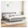 vidaXL Boxspringbett mit Matratze Hellgrau 180x200 cm Stoff