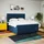vidaXL Boxspringbett 180 x 200 cm Blau