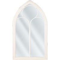 Beliani Wandspiegel Weiß Fensteroptik 62 x 113 cm
