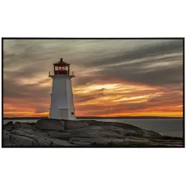 Papermoon Infrarotheizung Leuchtturm Peggy Cove Sonnenuntergang«, Matt-Effekt - bunt