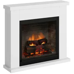 TAGU Premium Frode Kamin weiß mit Elektro Insert der neuesten Generation, 3D Flame, Knistersound