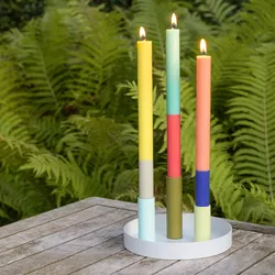 REMEMBER Stabkerzen 3er Set "Ibiza" 26cm hoch aus veganem Stearinwachs