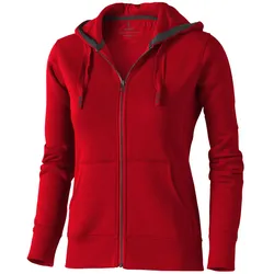 Elevate Arora Damen Sweat-Jacke mit Kapuze 300 g/m2 schlichte Baumwoll-Jacke Pullover 3821225 Rot - XL