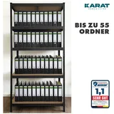 Karat Schwerlastregal Odin 2er Set Traglast bis 875 kg Schwarz 200 x 120 x 60 cm