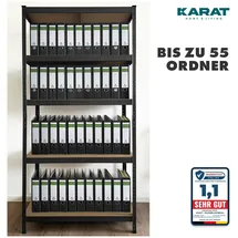 Karat Schwerlastregal Odin 2er Set Traglast bis 875 kg Schwarz 200 x 120 x 60 cm