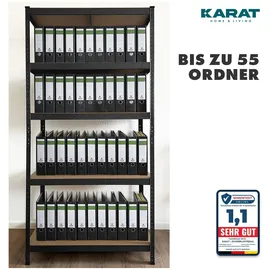 Karat Schwerlastregal Odin 2er Set Traglast bis 875 kg Schwarz 200 x 120 x 60 cm