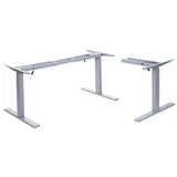 Mendler HWC-D40, variables Tischgestell für Eck-Schreibtisch, elektrisch höhenverstellbar Memory 45kg - grau