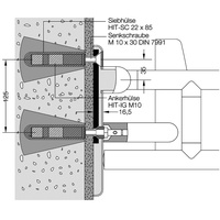 Hewi Befestigung für Rückenstütze 805.51.210 in Leichtbeton, BM11.2.1