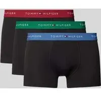 Slim Fit Trunks aus Baumwoll-Mix im 3er-Pack, Rot, L
