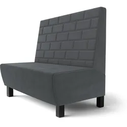 Meyer F | Gastrobank | B:H 160 x 90 cm | Grau | Stein | Samt