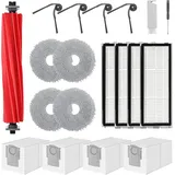 VIEWALL Zubehör Kit für QV 35A 1 Hauptbürsten/4 HEPA-Filter/4 Staubbeutel/4 Wischtücher/4 Seitenbürsten