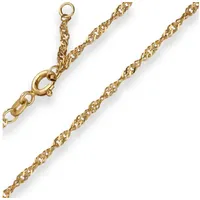 Schmuck Krone Goldarmband 1,8mm Armband aus 585 Gelbgold 17cm mit Zwischenöse, Gold 585 goldfarben