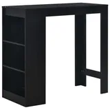 vidaXL Bartisch 110 x 50 x 103 cm Schwarz