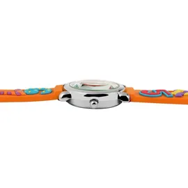 Excellanc Kinderarmbanduhr, Silikonarmband - Silber/Orange
