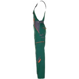 Planam Visline Latzhose grün/orange/schiefer