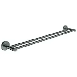 Grohe Doppel-Badetuchhalter Essentials 60cm, verd. Befestigung, hard graphite