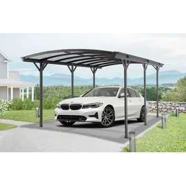Floraworld Einzelcarport 300 x 5,05 m anthrazit inkl. Regenrinne