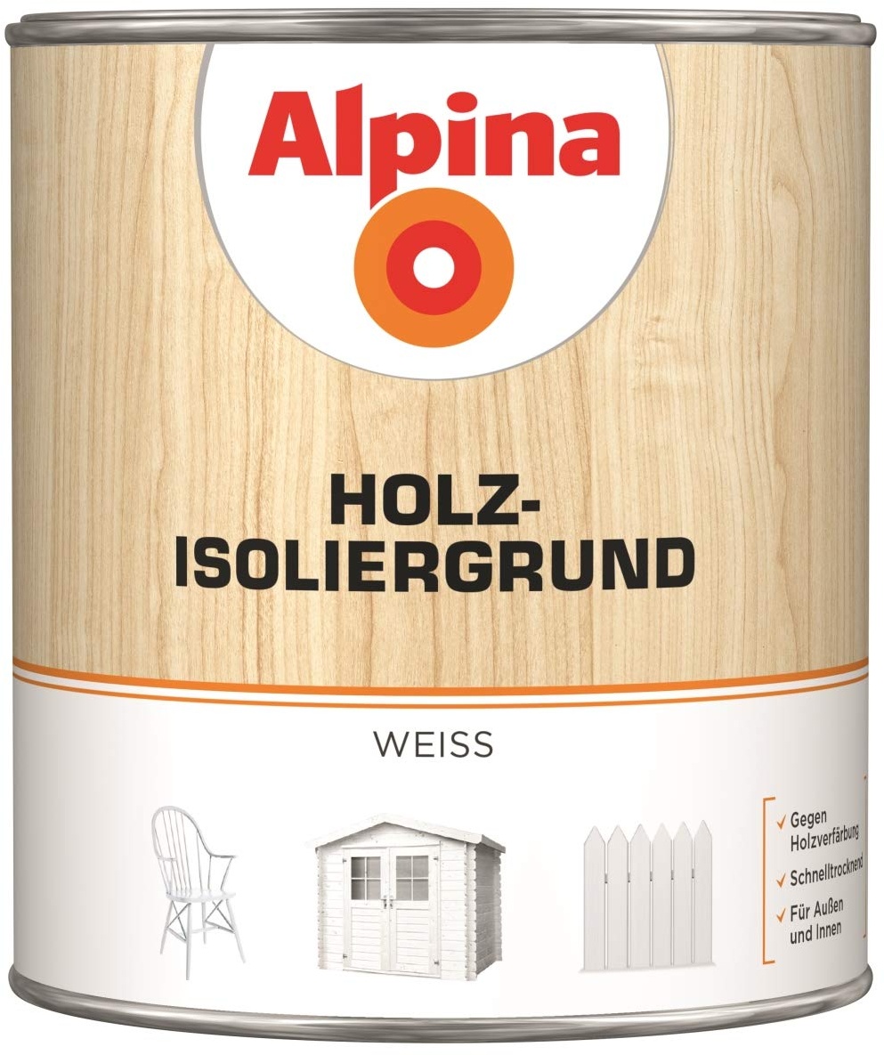 Alpina Holz-Isoliergrund 2 Liter weiß