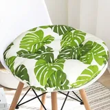 seokor Stuhlkissen Rund 40x40/45x45/50x50cm Küche Stuhl-Sitzkissen Outdoor Indoor Stuhlauflage Weich Bodenkissen für Esszimmer Büro Gartenkissen Waschbare(P,45x45cm/17x17in)